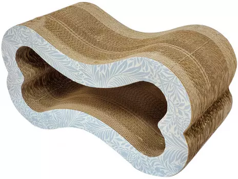 Когтеточка Зооник Кость с отверстием гофрокартон орнамент средняя 52 х 22 х 29 см (1 шт)