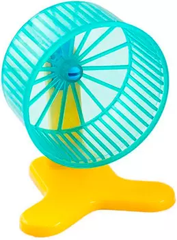 Колесо для грызунов Дарэлл 90 полузакрытое прозрачное с подставкой (1 шт)