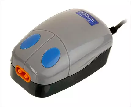 Компрессор Mouse-104 для аквариума двухканальный с регулятором 2,6 Вт 2,5 л/мин (1 шт)