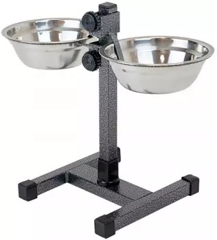 Кормушка регулируемая металлическая Дарэлл шагрень 2 х 0,5 л (1 шт)