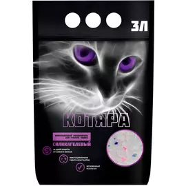 котяра наполнитель силикагелевый для туалета кошек (3 л)