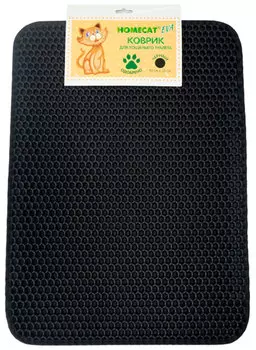 Коврик для туалета кошек Homecat Eva двойной прямоугольный черный 40 x 55 см (1 шт)