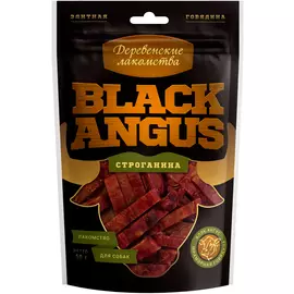 Лакомства деревенские Black Angus для собак строганина из говядины (50 гр)
