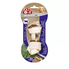 Лакомство 8 In 1 Delights Beef S для собак маленьких и средних пород косточка с говядиной 11 см (1 шт)
