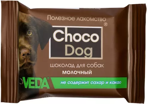 Лакомство Choco Dog для собак шоколад молочный Veda (15 гр)