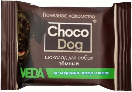 Лакомство Choco Dog для собак шоколад темный Veda (15 гр)