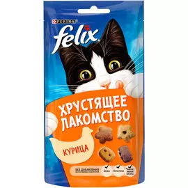 Лакомство Felix хрустящее лакомство для кошек с курицей (60 гр)