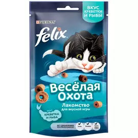 Лакомство Felix веселая охота для кошек с креветками и рыбой 50 гр (1 шт)