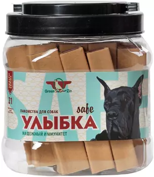 Лакомство Green Qzin Улыбка Safe №21 для собак всех пород палочки мягкие жевательные для зубов и иммунитета 1130 гр 18 шт (1 шт)