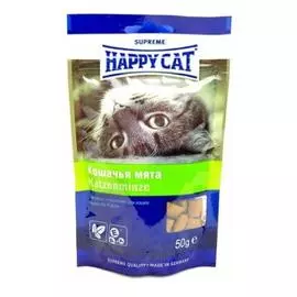 Лакомство Happy Cat для кошек подушечки с кошачьей мятой (50 гр)