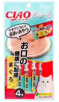 Лакомство Inaba Ciao для кошек для здоровья зубов и десен с тунцом 56 гр (1 х 6 шт)