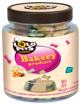 Лакомство Lolo Pets Mix для собак печенье косточки M (210 гр)