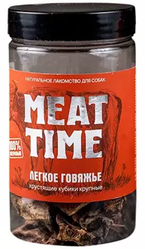 Лакомство Meat Time для собак легкое говяжье хрустящие кубики крупные (70 гр)
