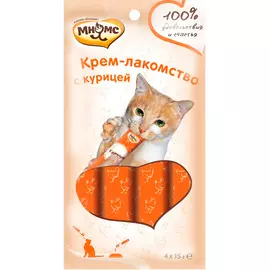 Лакомство мнямс для кошек крем с курицей (1 шт)
