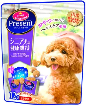 Лакомство Present для пожилых собак хрустящее для поддержания здоровья суставов (36 гр)