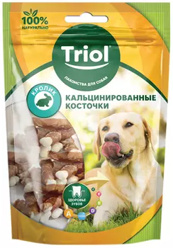 Лакомство Triol для собак косточки кальцинированные с кроликом 70 гр (1 шт)