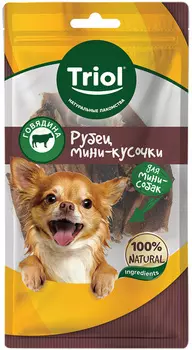 Лакомство Triol для собак маленьких пород мини кусочки рубец говяжий 25 гр (1 шт)