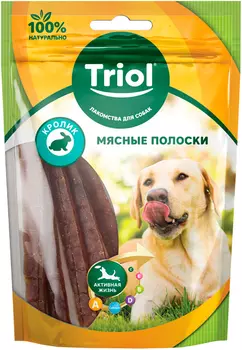 Лакомство Triol для собак полоски мясные с кроликом 70 гр (1 шт)