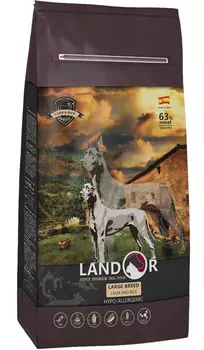 Landor Dog Adult Large Breed Lamb &amp; Rice для взрослых собак крупных пород с ягненком и рисом (15 + 15 кг)