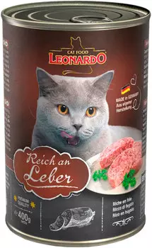 Leonardo Reich An Leber для взрослых кошек с печенью (400 гр х 12 шт)