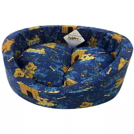 Лежак для собак «эксклюзив» с бортиком № 6, синий, 84 х 57 х 20 см (1 шт)