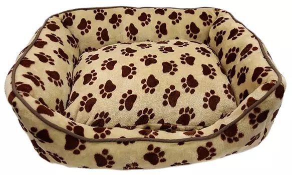 Лежак для собак For My Dogs Лапки бежевый M 55 х 70 х 19 см (1 шт)