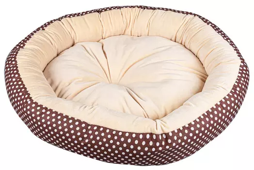 Лежак для собак и кошек Xody Ватрушка № 1 мех плюш 50 х 50 х 15 см (1 шт)