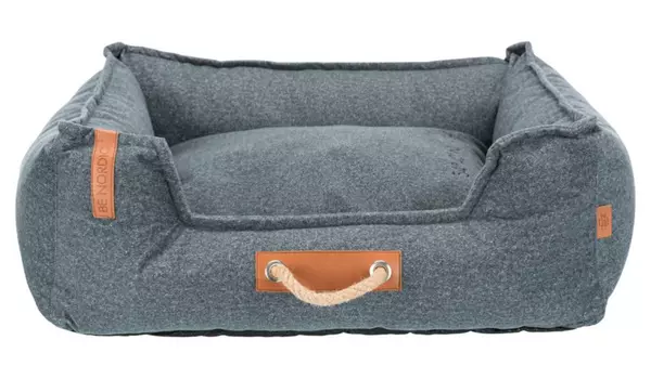 Лежак для собак Trixie Be Nordic Fohr с бортиком полиэстер серый 100 х 80 см (1 шт)