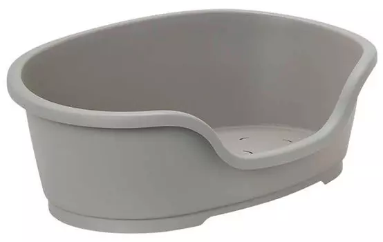 Лежак пластиковый для собак Moderna Domus светло-серый 40 х 24 х 16 см (1 шт)