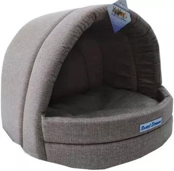 Лежанка для животных Сладкий сон Рогожка эстрада № 2 бежевый 1 44 х 40 х 36 см (1 шт)