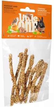 Little One Лакомые ветви c пастернаком и тыквой для всех видов грызунов 35 гр (1 шт)
