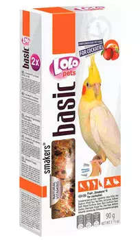 Lolo Pets Smakers лакомство для средних попугаев фруктовое (90 гр)