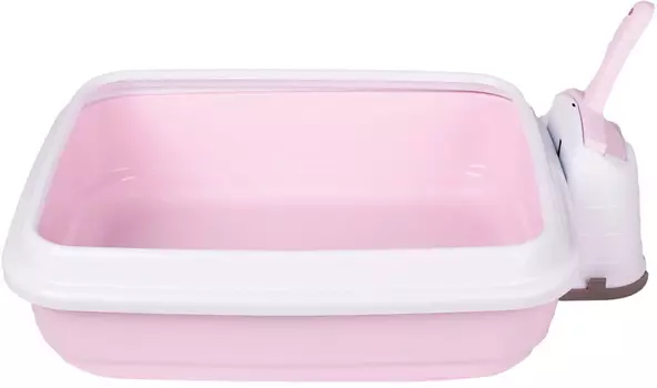 Лоток для кошек Imac Duo с совочком на подставке розовый 59 х 40 х 28 см (1 шт)