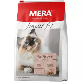 Mera Finest Fit Cat Hair &amp; Skin для взрослых кошек с чувствительной кожей и шерстью с птицей (0,4 кг)