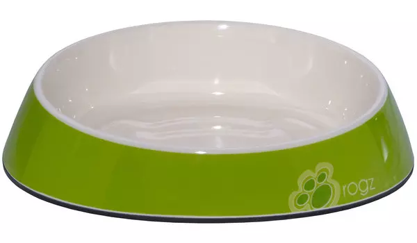 Миска для кошек Rogz Fishcake Лаймовые лапки с противоскользящим дном меламиновая 200 мл (1 шт)