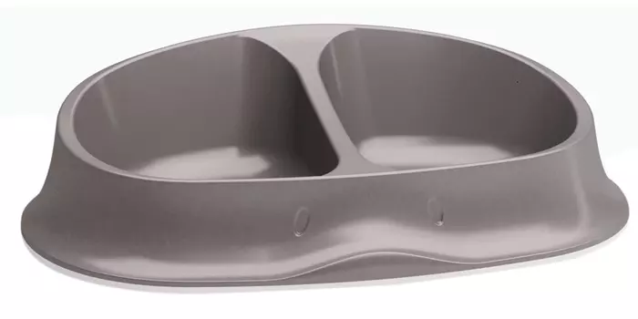 Миска двойная нескользящая Stefanplast Chic Double бежевая 2 х 0,25 л (1 шт)