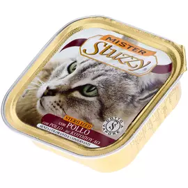 Mister Stuzzy Cat для взрослых кастрированных котов и стерилизованных кошек паштет с курицей (100 гр х 32 шт)