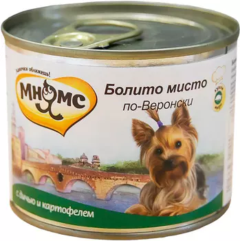 мнямс болито мисто по-веронски для собак маленьких пород с дичью и картофелем (200 гр х 6 шт)