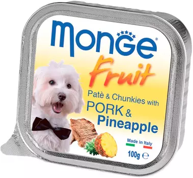 Monge Fruit Dog для взрослых собак паштет со свининой и ананасом (100 гр)