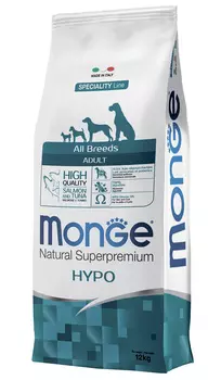 Monge Speciality Dog Hypo для взрослых собак всех пород при аллергии с лососем и тунцом (2,5 + 2,5 кг)