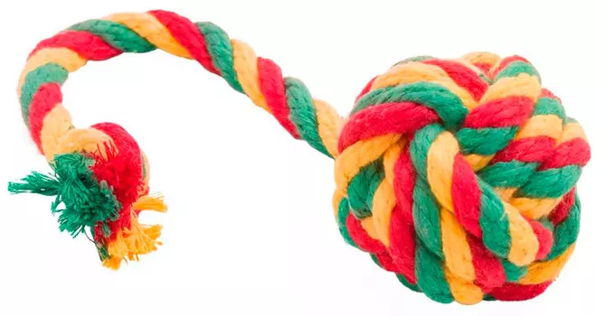 Мяч для собак Doglike Dental Knot канатный цветной большой (1 шт)