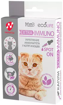 Ms.kiss Ecolife Extra-immuno капли для кошек и котят для укрепления иммунитета 10 мл (1 шт)