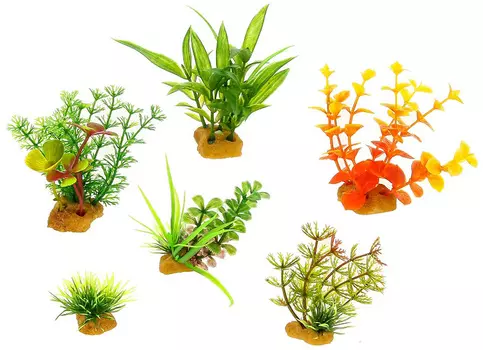 Набор пластиковых растений для аквариума Prime Pr-ys-70402 уп. 6 шт (1 уп)