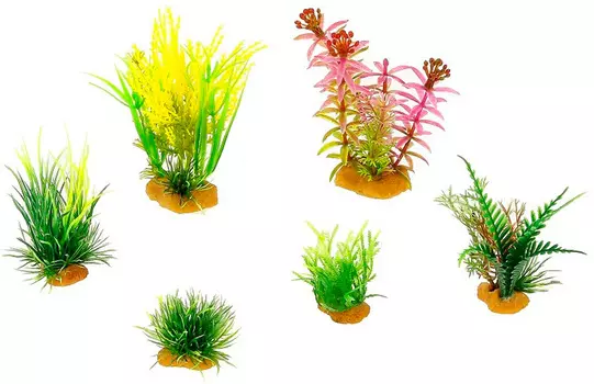 Набор пластиковых растений для аквариума Prime Pr-ys-70403 уп. 6 шт (1 уп)