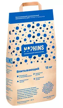 Napkins наполнитель впитывающий для туалета кошек (6 кг)