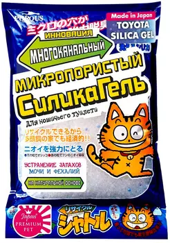 Наполнитель Premium Pet Japan Toyota Silica Gel силикагелевый микропористый для туалета кошек (3,6 л)