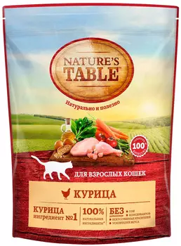 Nature’s Table для взрослых кошек с курицей (0,19 кг)