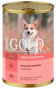 Nero Gold Adult Dog Lamb для взрослых собак со свежим ягненком (415 гр х 12 шт)