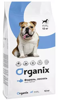 Organix Adult Dog Salmon &amp; Trout для взрослых собак с форелью и лососем (12 + 12 кг)