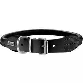 Ошейник для собак Hunter Round &amp; Soft Elk 37 круглый кожа лося черный 6 мм 30 – 33 см (1 шт)